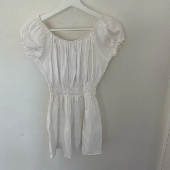 Vintage white cotton babydoll pheasant top - Picture 3 of 5